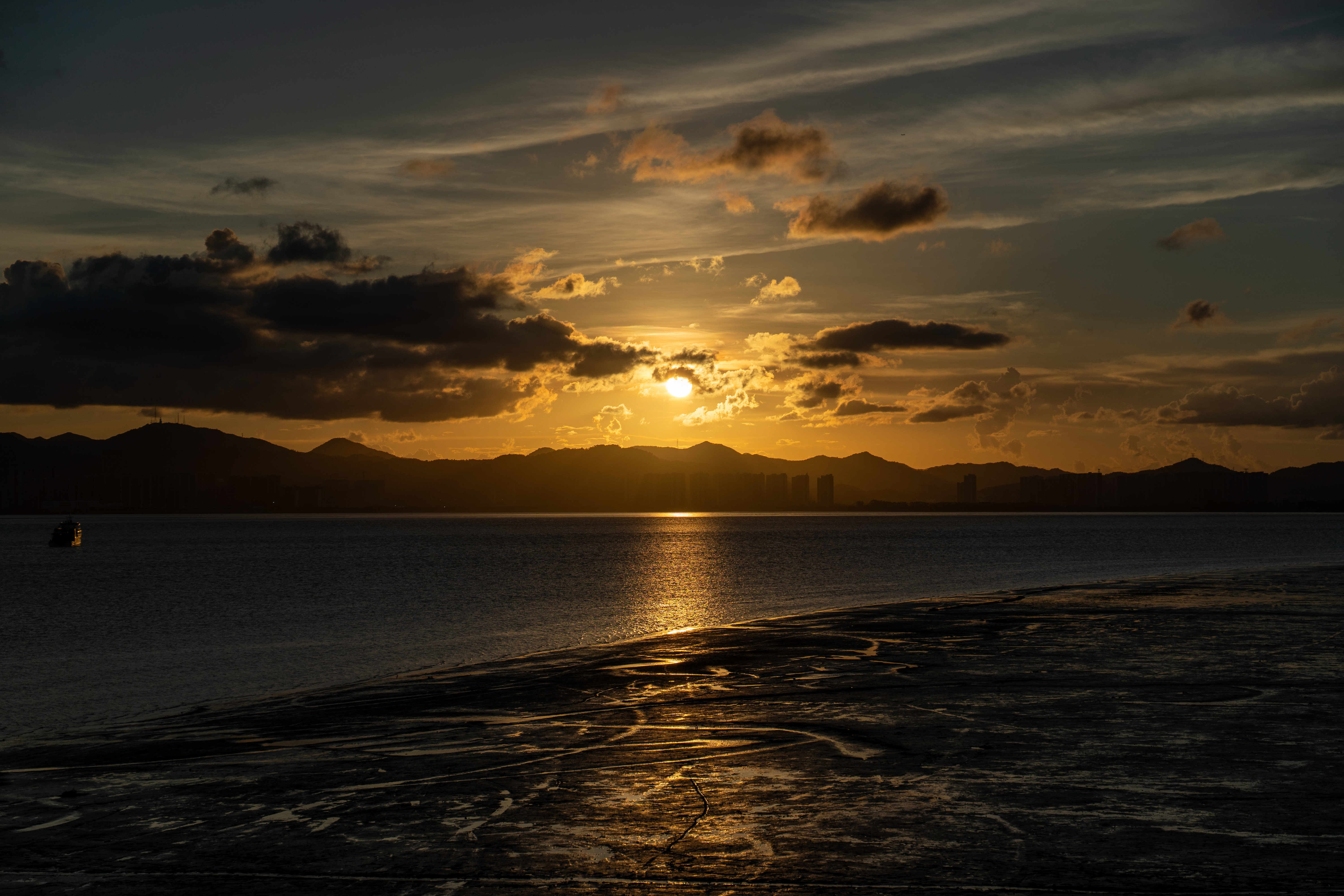 淇澳岛日落海景